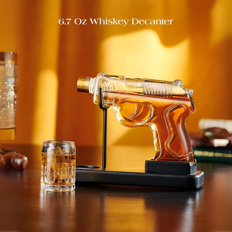 Gun Inspired Whiskey Decanter Set