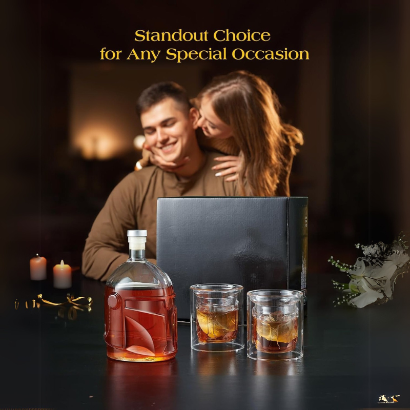 Helmet Inspired Whiskey Decanter Set
