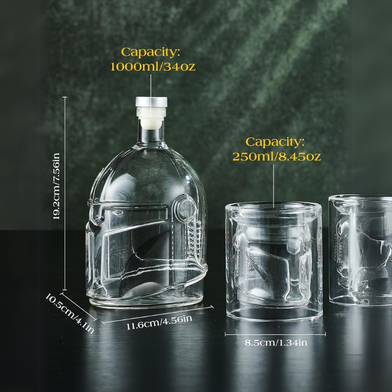 Helmet Inspired Whiskey Decanter Set