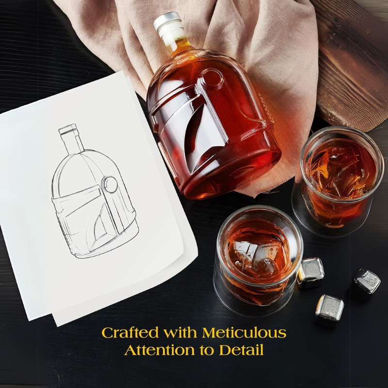 Helmet Inspired Whiskey Decanter Set