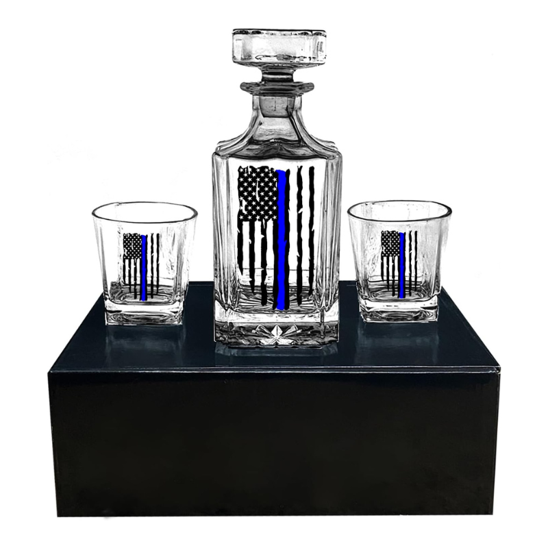 Line Design Whiskey Decanter Set