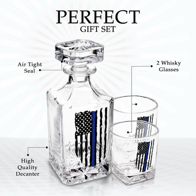 Line Design Whiskey Decanter Set