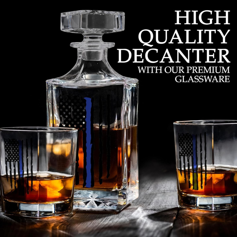 Line Design Whiskey Decanter Set