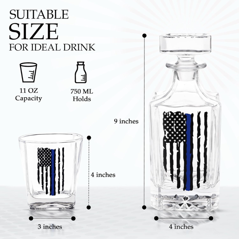 Line Design Whiskey Decanter Set