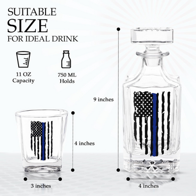 Line Design Whiskey Decanter Set