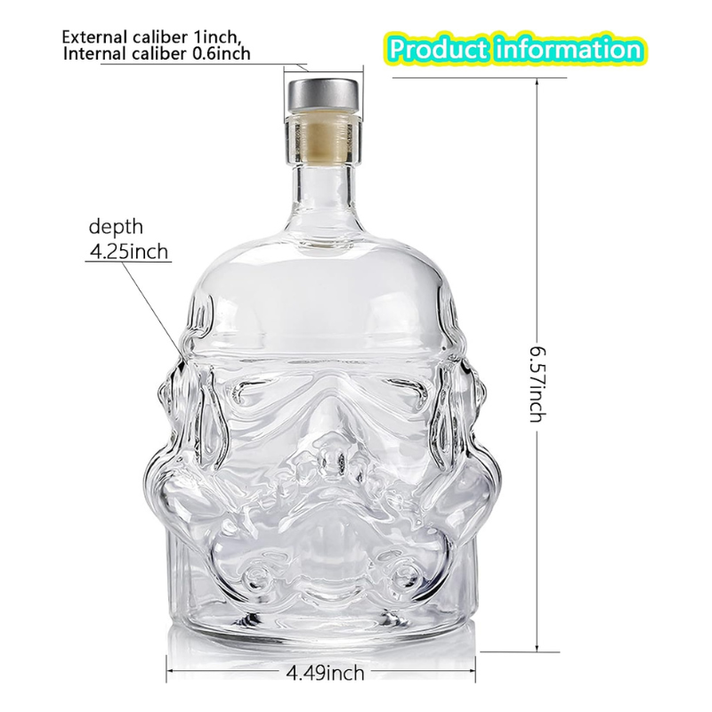 Mask Designed Whiskey Decanter Set