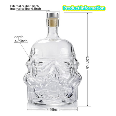 Mask Designed Whiskey Decanter Set