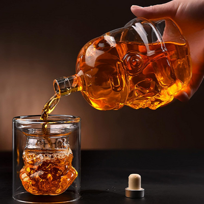 Mask Designed Whiskey Decanter Set