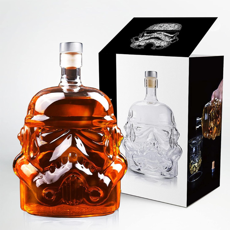 Mask Designed Whiskey Decanter Set