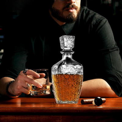 Pack Of Three Designer Whiskey Decanter Set