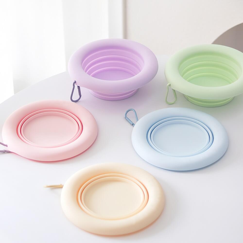 Collapsible Dog Bowl – Portable Silicone Travel Bowl, 500 ml