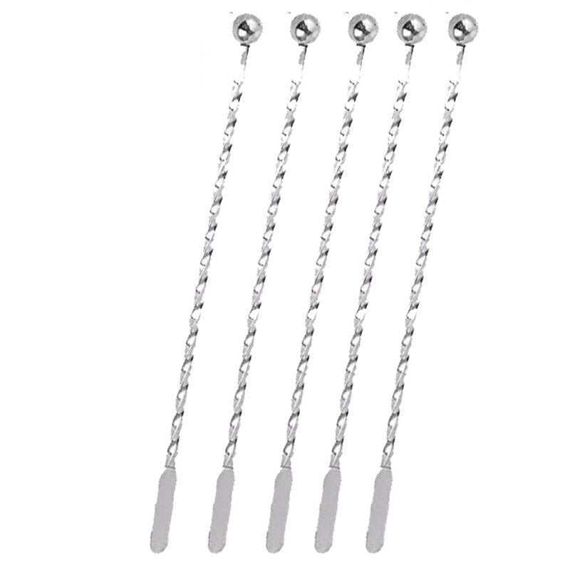 5-Piece Cocktail Bar Spoons For Mixing