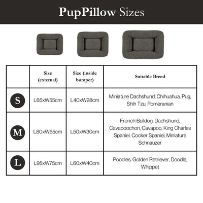 PupPillow Orthopedic Dog Bed Small – Washable, Calming & Cozy Nest
