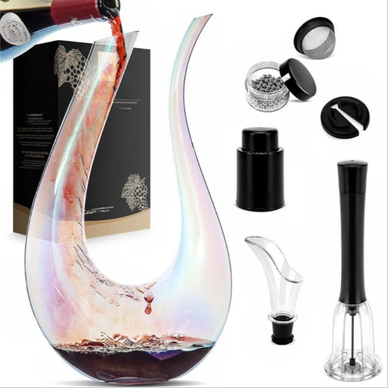 Rainbow Tinted Wine Decanter Set