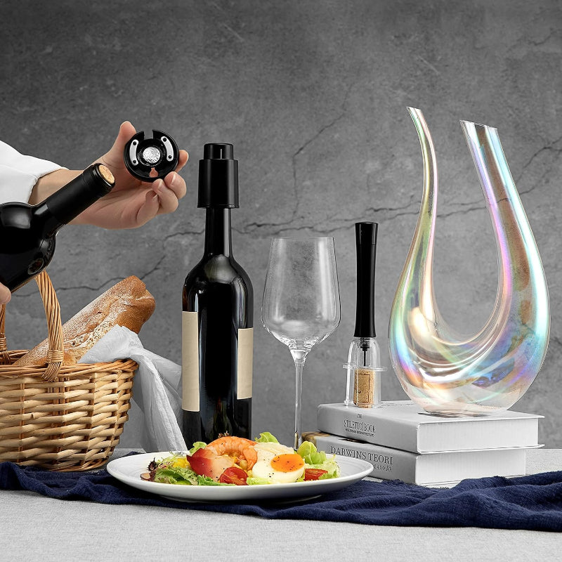 Rainbow Tinted Wine Decanter Set