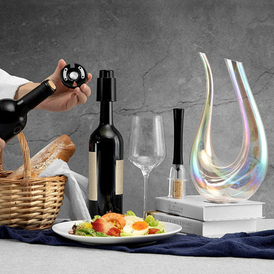 Rainbow Tinted Wine Decanter Set
