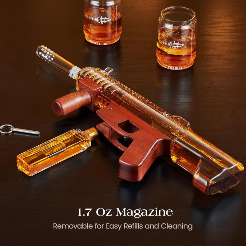 Rifle Design Whiskey Decanter Set