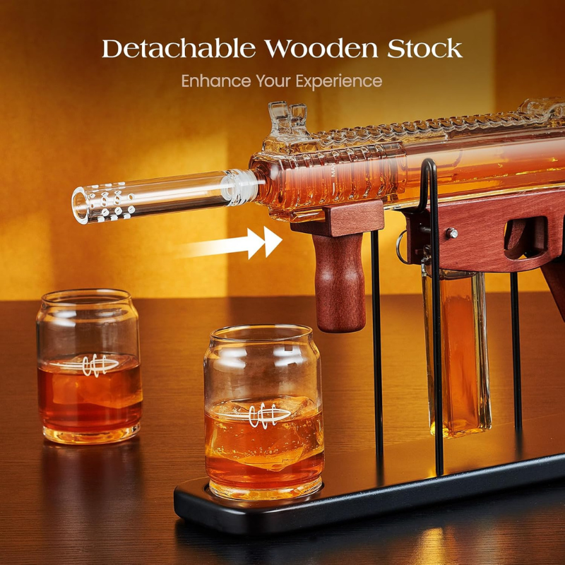 Rifle Design Whiskey Decanter Set