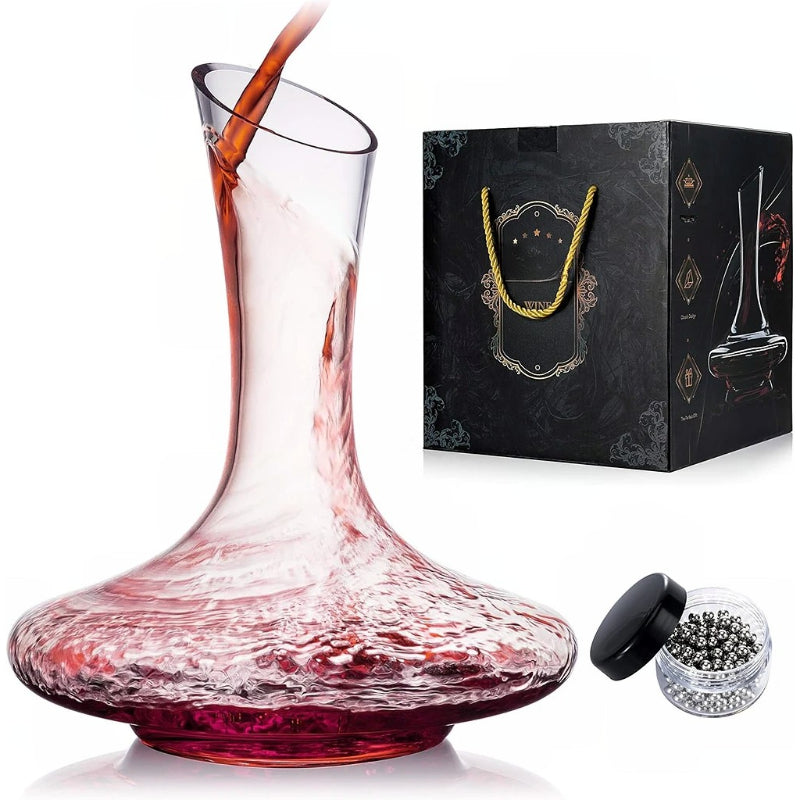 Slanted Spout Design Crystal Glass Wine Decanter