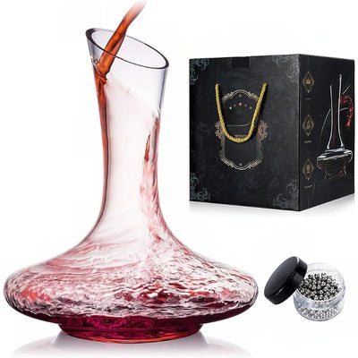 Slanted Spout Design Crystal Glass Wine Decanter