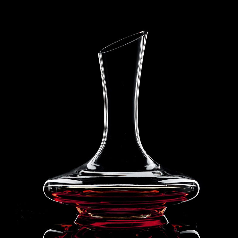 Slanted Spout Design Crystal Glass Wine Decanter