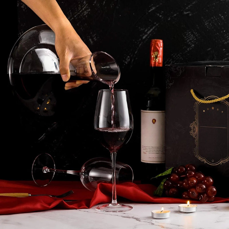 Slanted Spout Design Crystal Glass Wine Decanter