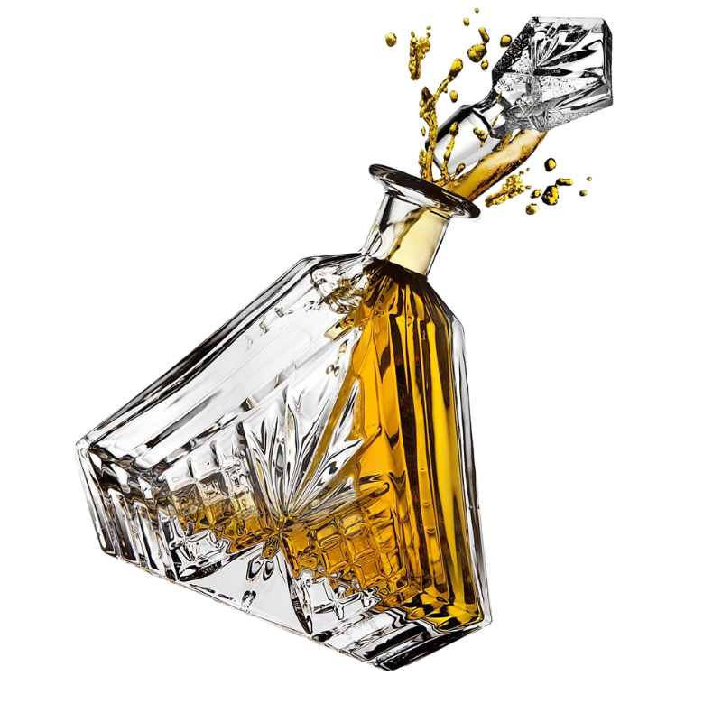 Triangular Irish Design Whiskey Decanter Set