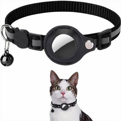 Cat Collar Nylon Reflective GPS Tracker Strap