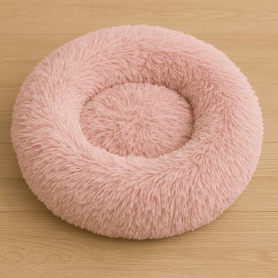 Calming Donut Dog Bed – Anti-Anxiety, Self-Warming Faux Fur for Small to XXL Dogs