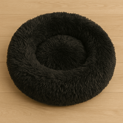Calming Donut Dog Bed – Anti-Anxiety, Self-Warming Faux Fur for Small to XXL Dogs
