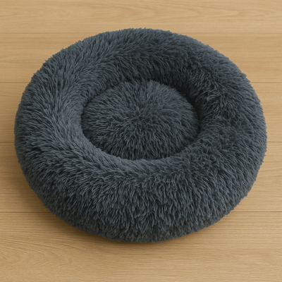 Calming Donut Dog Bed – Anti-Anxiety, Self-Warming Faux Fur for Small to XXL Dogs