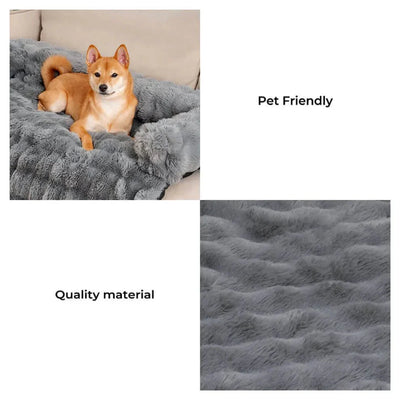 Calming Dog Bed Sofa Protector – 2-in-1 Couch Cover with Bolster, Washable & Non-Slip (S–XL)