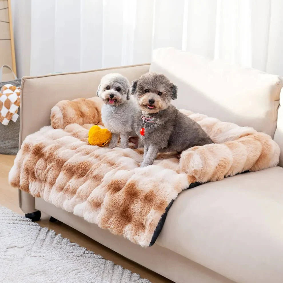 Calming Dog Bed Sofa Protector – 2-in-1 Couch Cover with Bolster, Washable & Non-Slip (S–XL)
