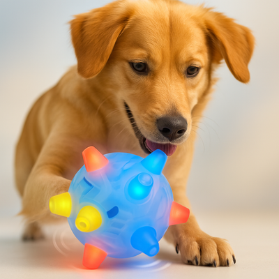 Interactive Bouncing Dog Play Ball