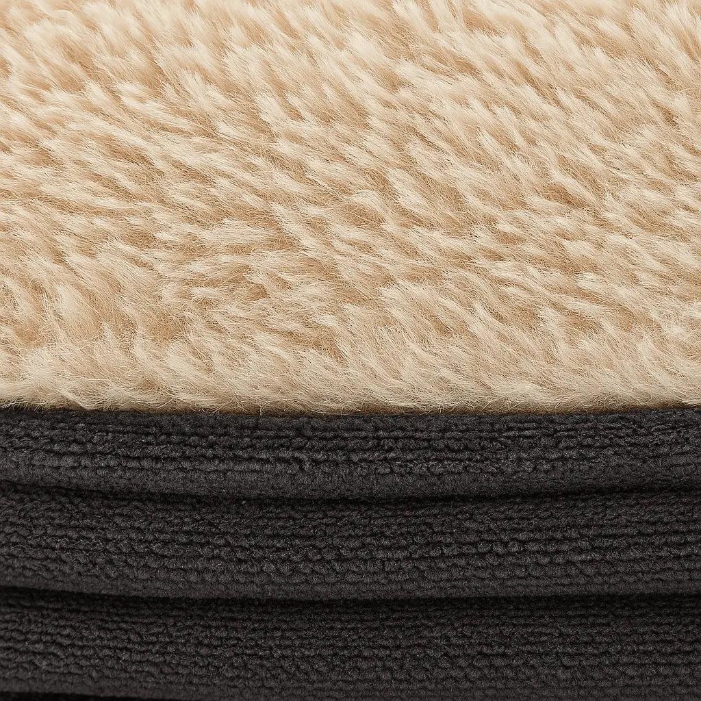 Large Plush Dog Bed for Large Dogs – Washable Cover, Anti-Slip, Calming Bolster (Grey/Cream)