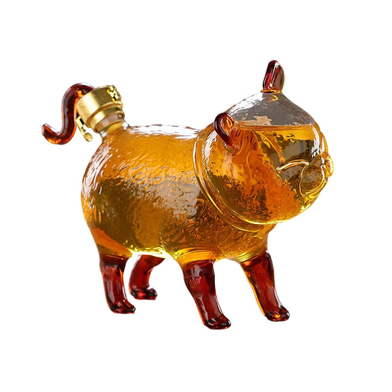 Unique Cat Shaped Designed Decanter - Elegant Whiskey Gift Set for Whisky Connoisseurs