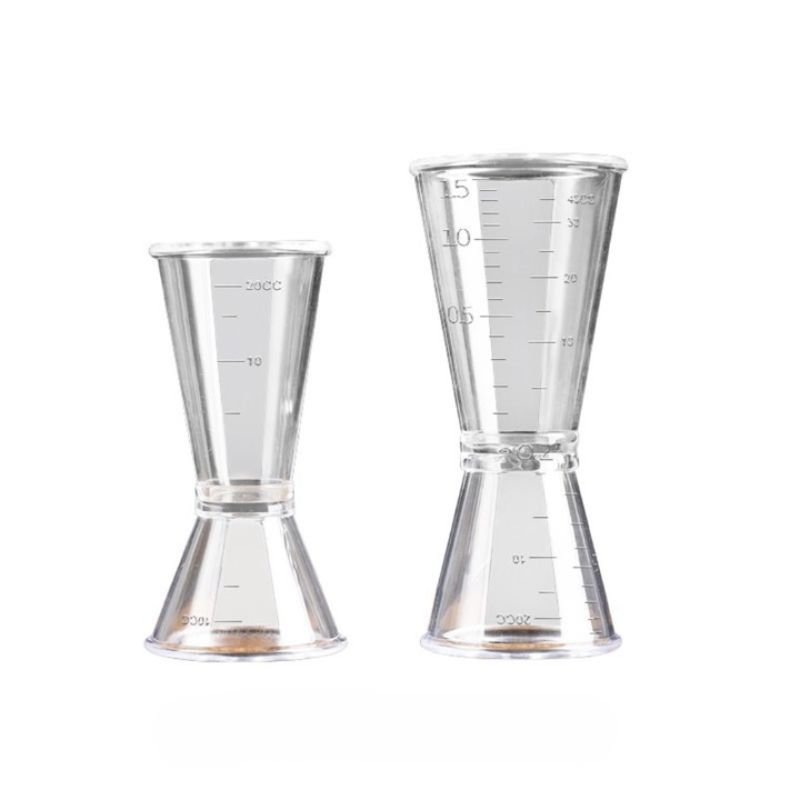 Clear Resin Double Cocktail Jigger