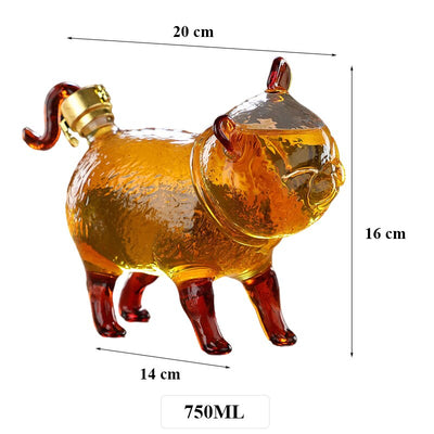 Unique Cat Shaped Designed Decanter - Elegant Whiskey Gift Set for Whisky Connoisseurs