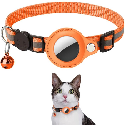 Cat Collar Nylon Reflective GPS Tracker Strap