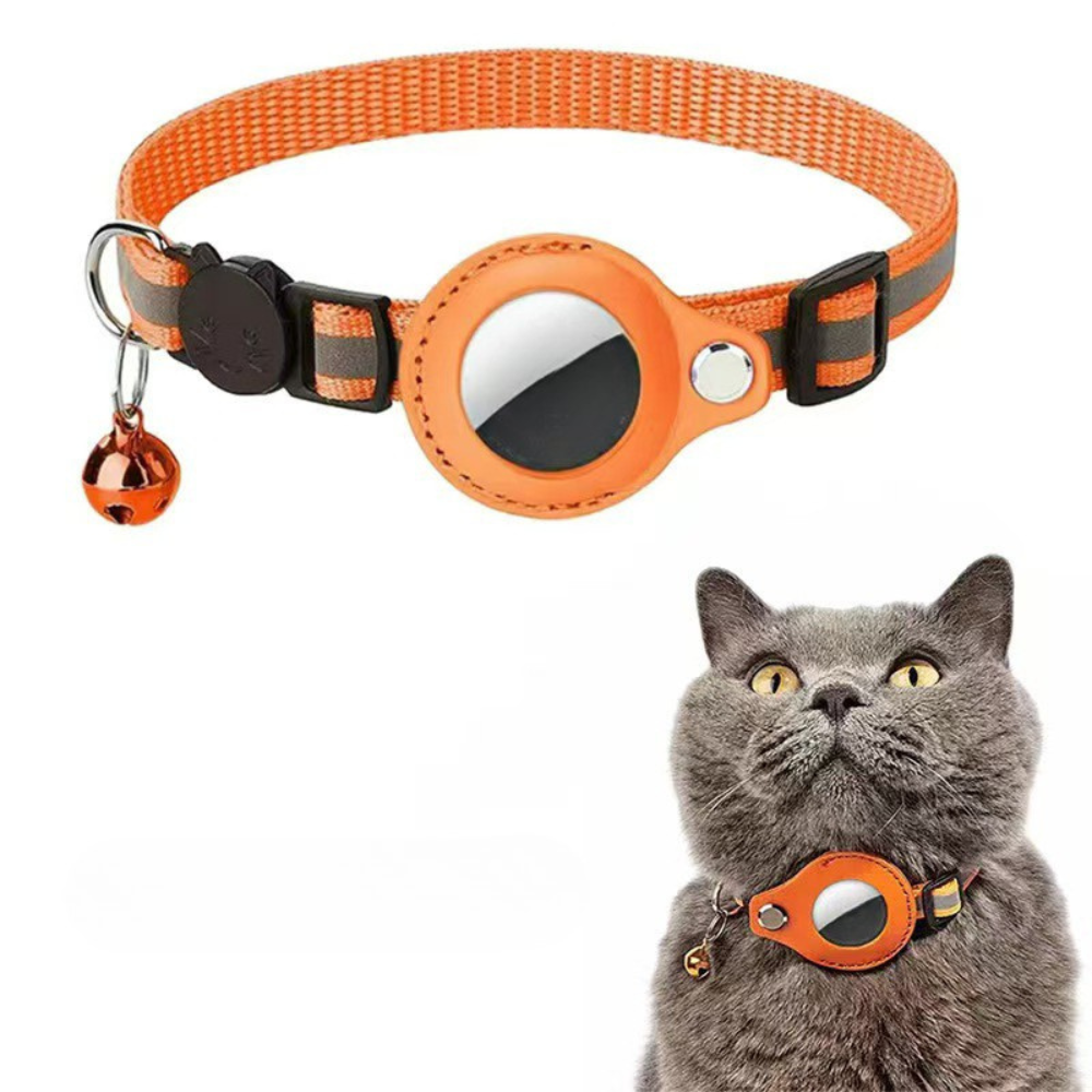 Cat Collar Nylon Reflective GPS Tracker Strap