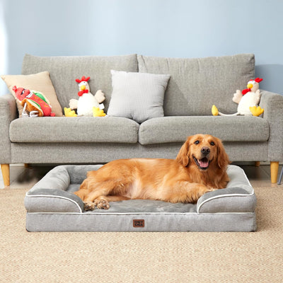 Orthopedic Memory-Foam Dog Sofa Bed for Large Dogs – Waterproof & Washable (M–XL)