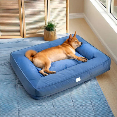 Orthopedic Waterproof Dog Bed for Large Dogs – Anti-Anxiety 360° Bolster, Washable (M–3XL)