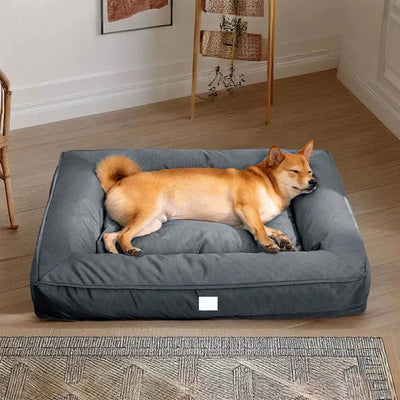 Orthopedic Waterproof Dog Bed for Large Dogs – Anti-Anxiety 360° Bolster, Washable (M–3XL)