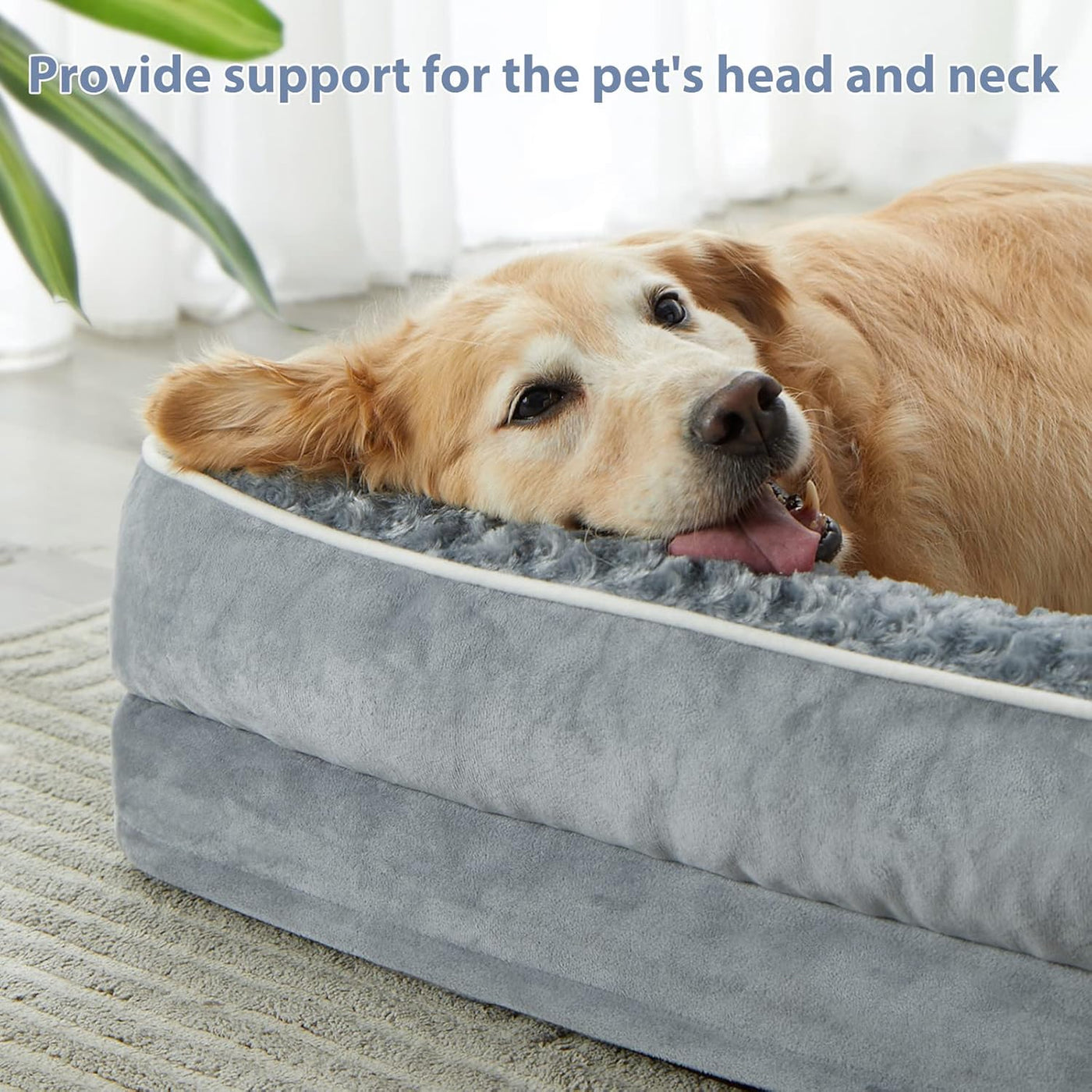 XL Orthopedic Memory Foam Dog Sofa Bed for Large Dogs – Waterproof, Washable Cover