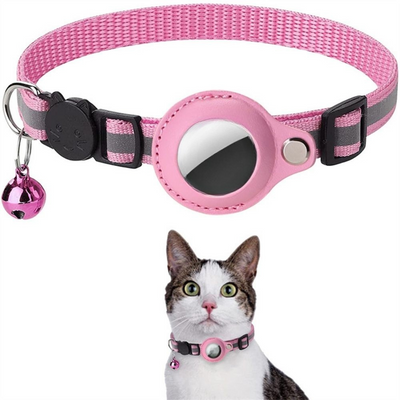 Cat Collar Nylon Reflective GPS Tracker Strap