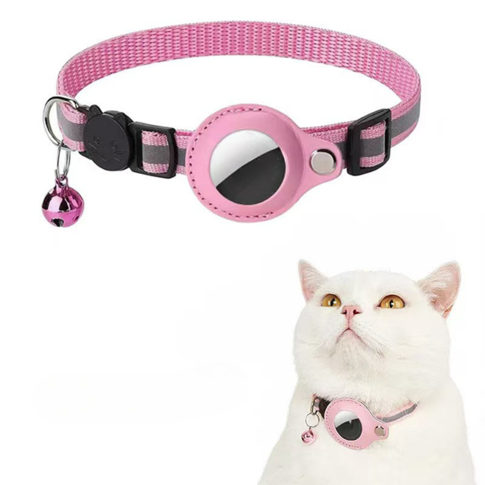 Cat Collar Nylon Reflective GPS Tracker Strap