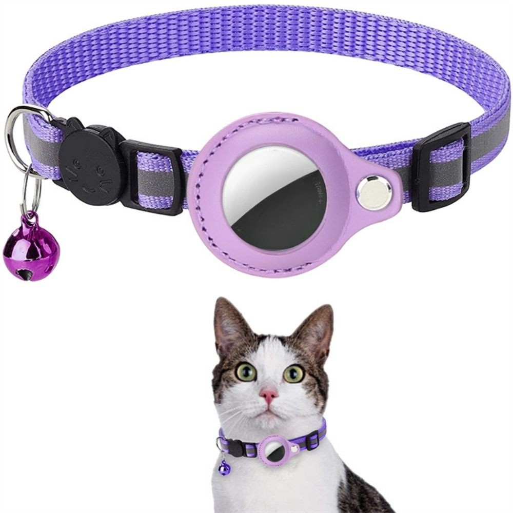 Cat Collar Nylon Reflective GPS Tracker Strap