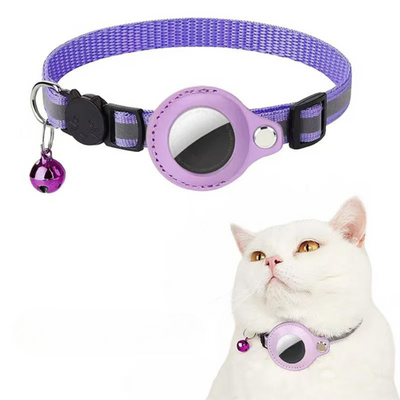 Cat Collar Nylon Reflective GPS Tracker Strap