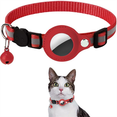 Cat Collar Nylon Reflective GPS Tracker Strap