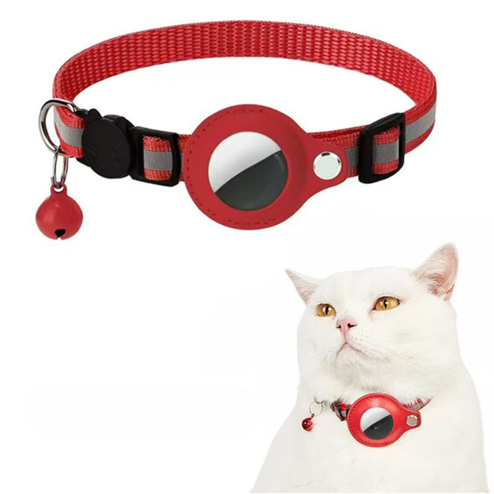 Cat Collar Nylon Reflective GPS Tracker Strap